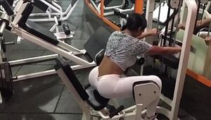 Armenian Elastic Booty Cock-squeezing Latex Flashing Camel Toe In Gym