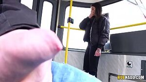 Damsel witnesses me masturbating off on a tram! # Stacy Sommers