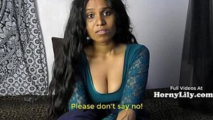 Bored Indian Housewife prays for 3some in Hindi with Eng subtitles
